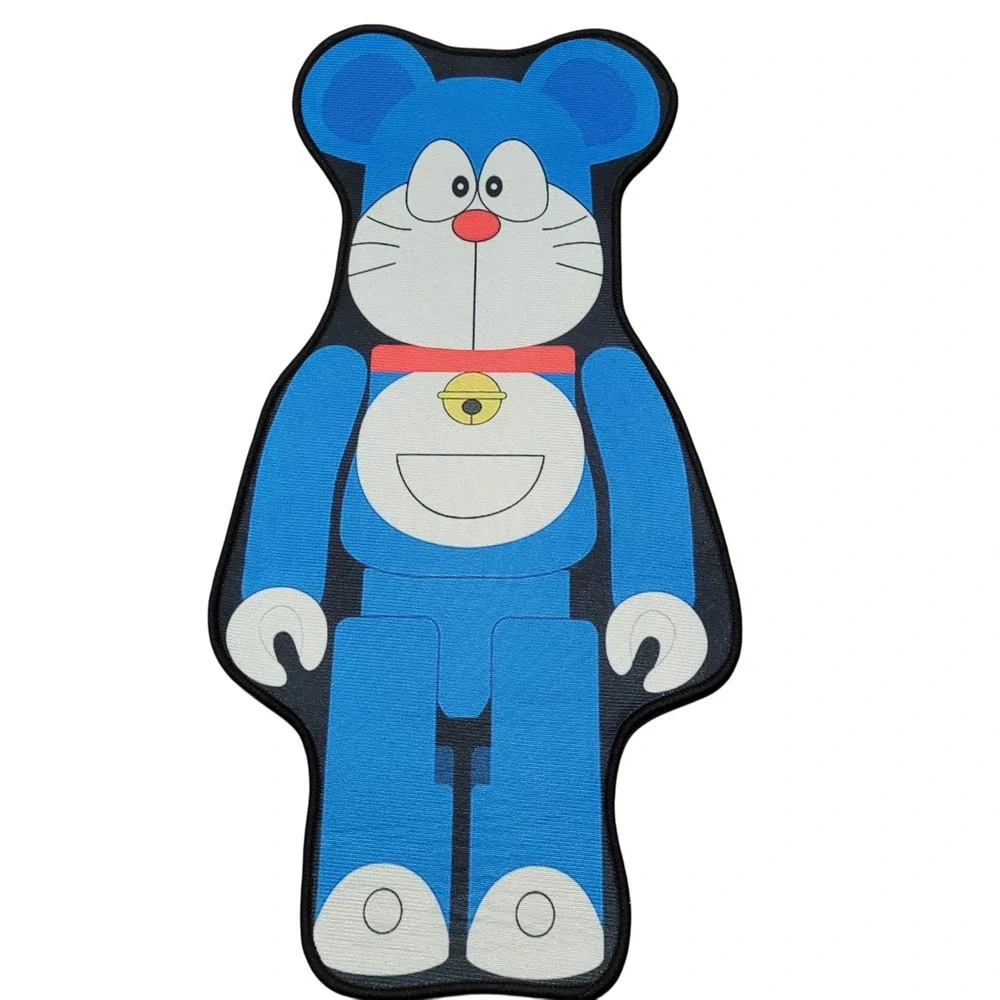 Doraemon Bearbrick Style Rug Cartoon Cat Robot Blue Accent Decor 31